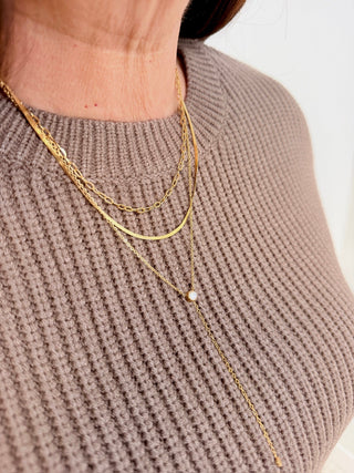 Harper 3 Strand CZ Necklace - Shop Hidden Treasure Boutique