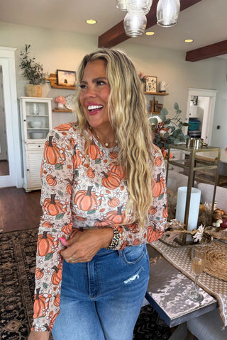 Harvest Bloom Mesh Top - Shop Hidden Treasure Boutique