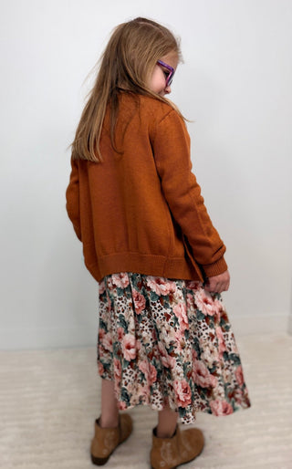 Hazelnut Girls Cardigan - Shop Hidden Treasure Boutique