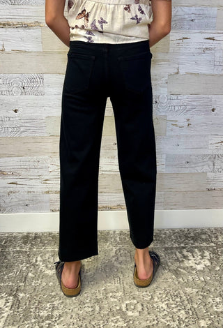 High Rise Girls Black Wide Leg - Shop Hidden Treasure Boutique