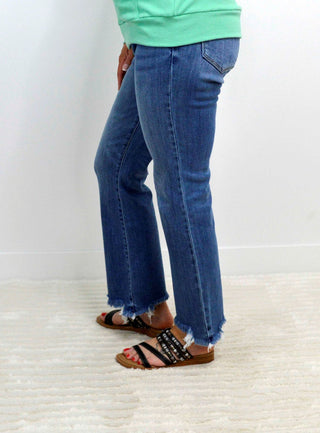 High Rise Tummy Control Crop Jeans - Shop Hidden Treasure Boutique