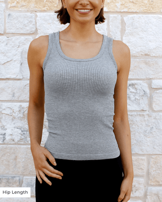 Hip Length Brami - Heathered Grey - Shop Hidden Treasure Boutique