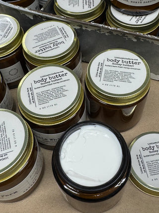 honey butter body butter made by little white farm candle co