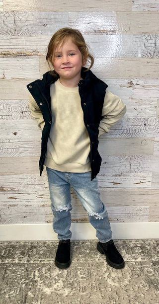 Hooded Puffer Vest - Bipsy - Shop Hidden Treasure Boutique