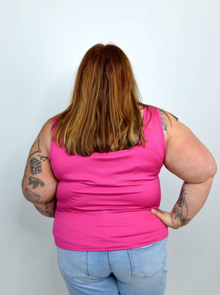 Hot Pink Ribbed Tank - Shop Hidden Treasure Boutique