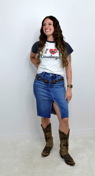 I Heart Cowboys Tee - Shop Hidden Treasure Boutique