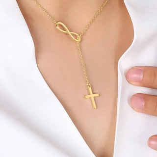 Infinity Cross Necklace - Shop Hidden Treasure Boutique