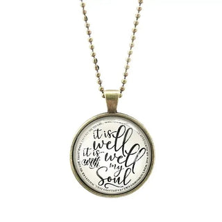 It Is Well Pendant Necklace - Shop Hidden Treasure Boutique