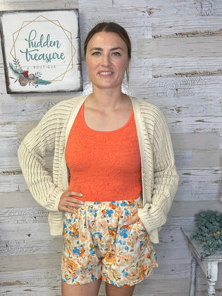 Jacquard Brami Tank - Orange - Shop Hidden Treasure Boutique