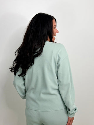 Jeana Cloud Blue Top - Shop Hidden Treasure Boutique