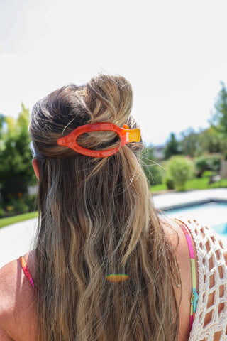 Jelly Lay Down Claw Clip : Orange - Shop Hidden Treasure Boutique