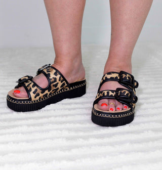 Jemma Leopard Sandal - Shop Hidden Treasure Boutique