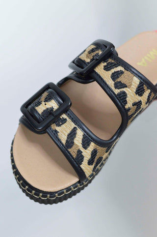 Jemma Leopard Sandal - Shop Hidden Treasure Boutique