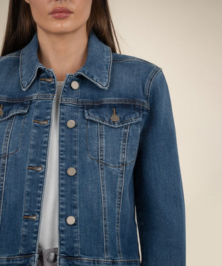 Julia Dark Wash Denim Jacket - Shop Hidden Treasure Boutique