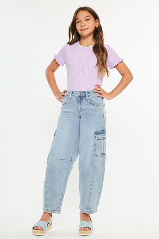 Katie Girls Barrel Jeans - Shop Hidden Treasure Boutique