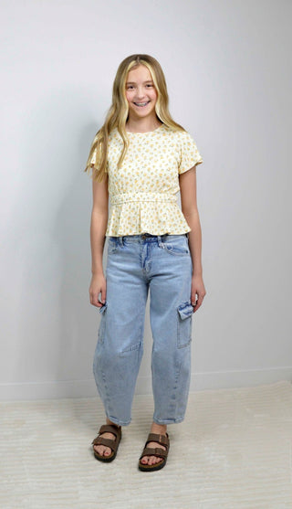 Katie Girls Barrel Jeans - Shop Hidden Treasure Boutique