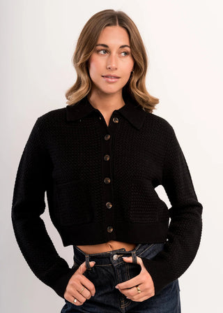 Kensington Knit Jacket Top - Shop Hidden Treasure Boutique
