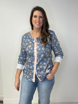 Kori Snap Button Waffle Top - Shop Hidden Treasure Boutique