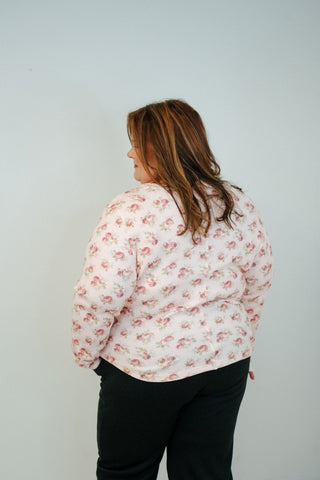 Kori Waffle Top - Pink Floral - Shop Hidden Treasure Boutique