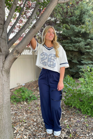 Lace Trim Track Pants - Shop Hidden Treasure Boutique
