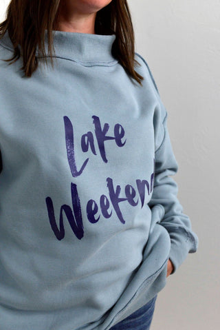 Lake Weekend Mock Neck - Shop Hidden Treasure Boutique