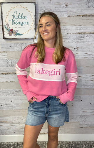 Lakegirl - Hot Pink Crew - Shop Hidden Treasure Boutique