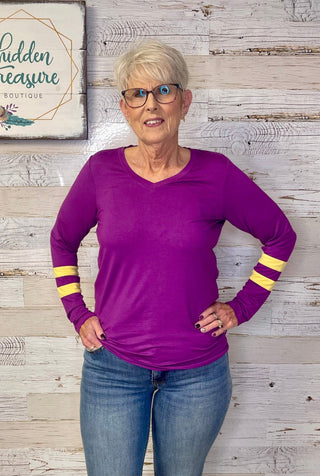 Larissa Long Sleeve Top - Vikings - Shop Hidden Treasure Boutique