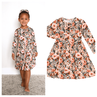 Laura Fall Floral Dress - Shop Hidden Treasure Boutique