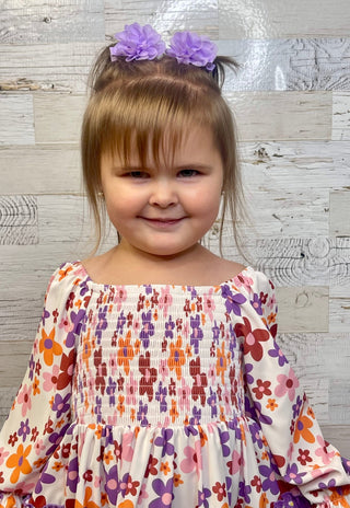 Lavender Flower 3 Tiered Dress - Shop Hidden Treasure Boutique