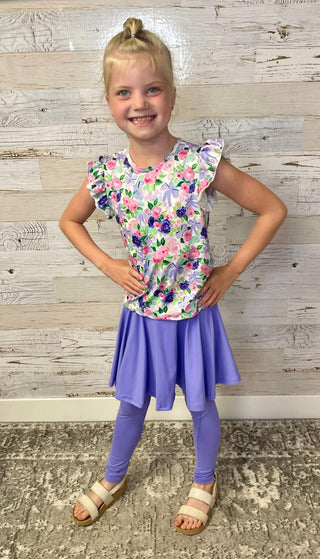 Lavender Love Ruffle Tee - Shop Hidden Treasure Boutique