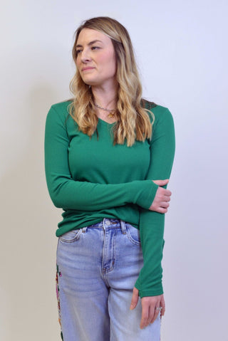 Leah Long Sleeve Top - Shop Hidden Treasure Boutique