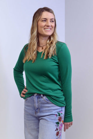 Leah Long Sleeve Top - Shop Hidden Treasure Boutique