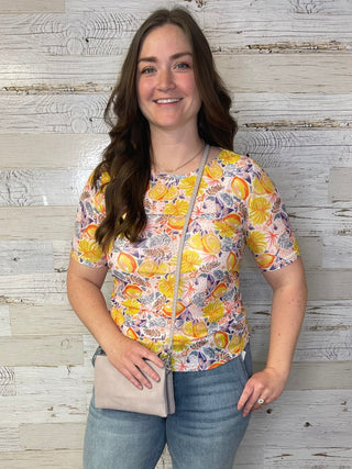 Lemon Mesh Top - Shop Hidden Treasure Boutique