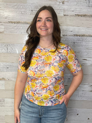 Lemon Mesh Top - Shop Hidden Treasure Boutique