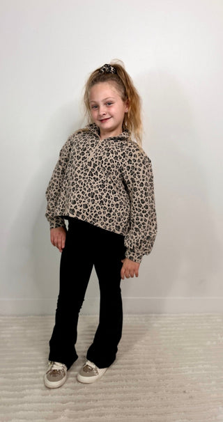 Leopard Girls Pullover - Shop Hidden Treasure Boutique