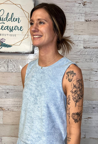 Libby Rib Terry Tank - Shop Hidden Treasure Boutique