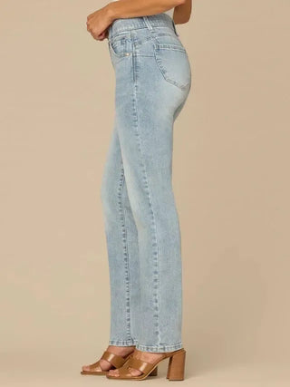 Light Blue Wash Straight Leg - Shop Hidden Treasure Boutique