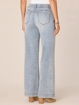 Light Wash High Rise Wide Leg Petite - Shop Hidden Treasure Boutique