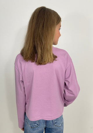 Lilac Boxy Girls Graphic Tee - Shop Hidden Treasure Boutique