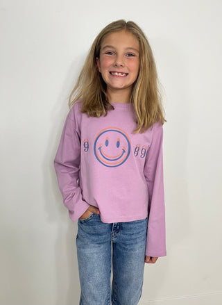 Lilac Boxy Girls Graphic Tee - Shop Hidden Treasure Boutique