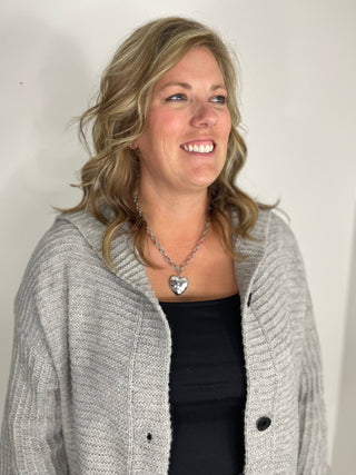 Lillian Long Hooded Cardigan - Shop Hidden Treasure Boutique
