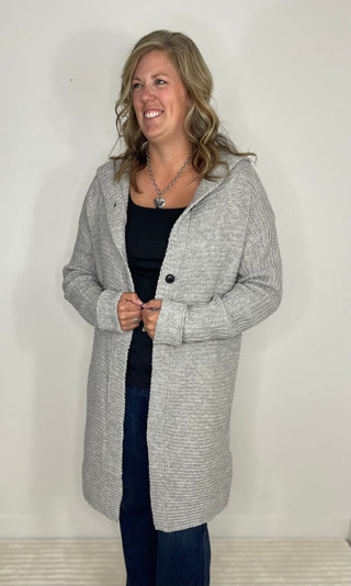 Lillian Long Hooded Cardigan - Shop Hidden Treasure Boutique