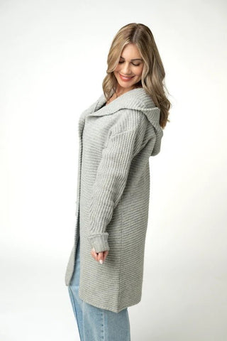 Lillian Long Hooded Cardigan - Shop Hidden Treasure Boutique
