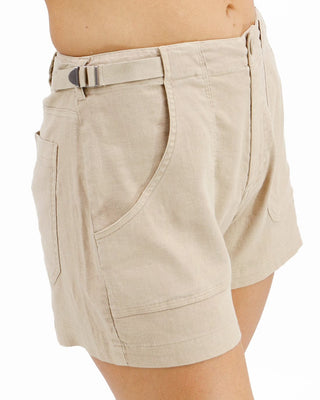 Linen Shorts - Khaki - Shop Hidden Treasure Boutique
