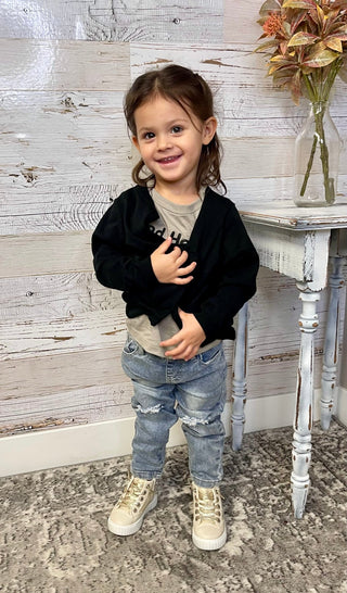 Little Black Cardigan - Shop Hidden Treasure Boutique