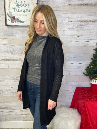 Lola Black Cardigan - Shop Hidden Treasure Boutique