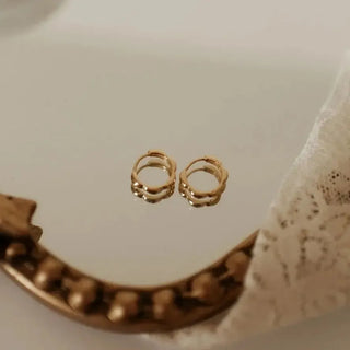 Lola Floral Hoops - Shop Hidden Treasure Boutique