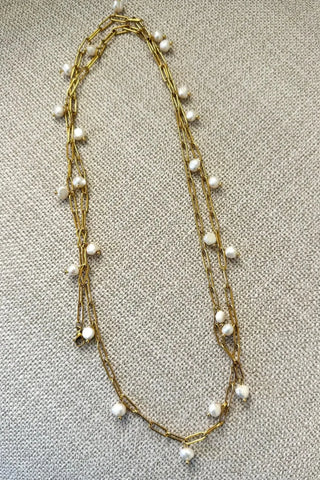 Long Pearl Bead Necklace - Shop Hidden Treasure Boutique