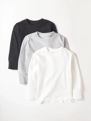 Long Sleeve Elevated Tees - Monochrome - Shop Hidden Treasure Boutique