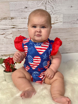 Love America Romper - Shop Hidden Treasure Boutique